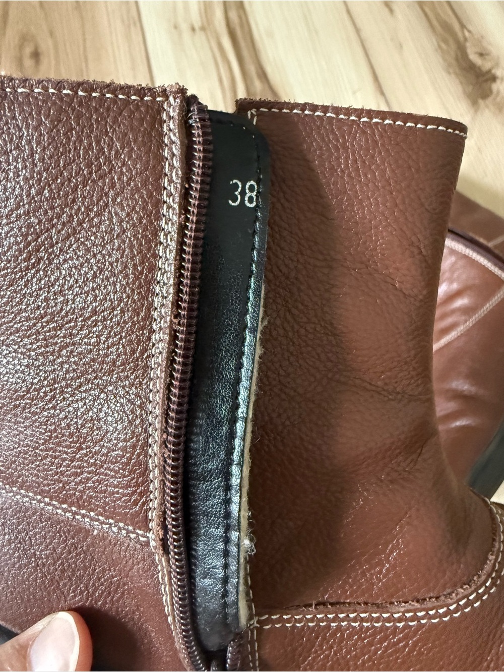 Womans Be Lenka Brown Leather Ankle Boots - Sherpa lined - Picture 7 of 10